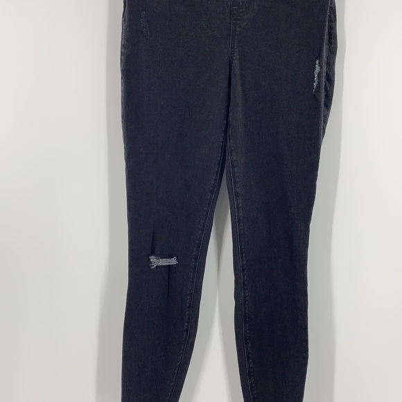 SPANX BY SARA BLAKLEY DISTRESSED ANKLE RAW HEM JEGGINGS SMALL - Picture 2 of 5